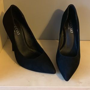 Black Faux Suede Heel by Shoe Cult for Nasty Gal